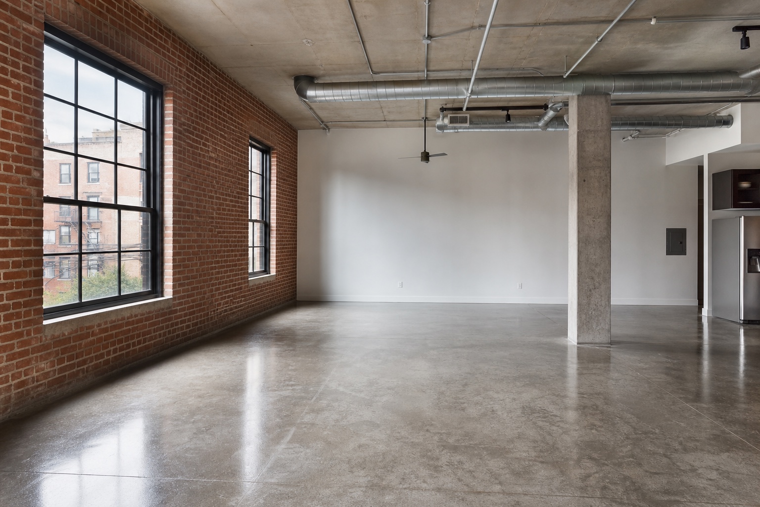 Industrial Loft before staging