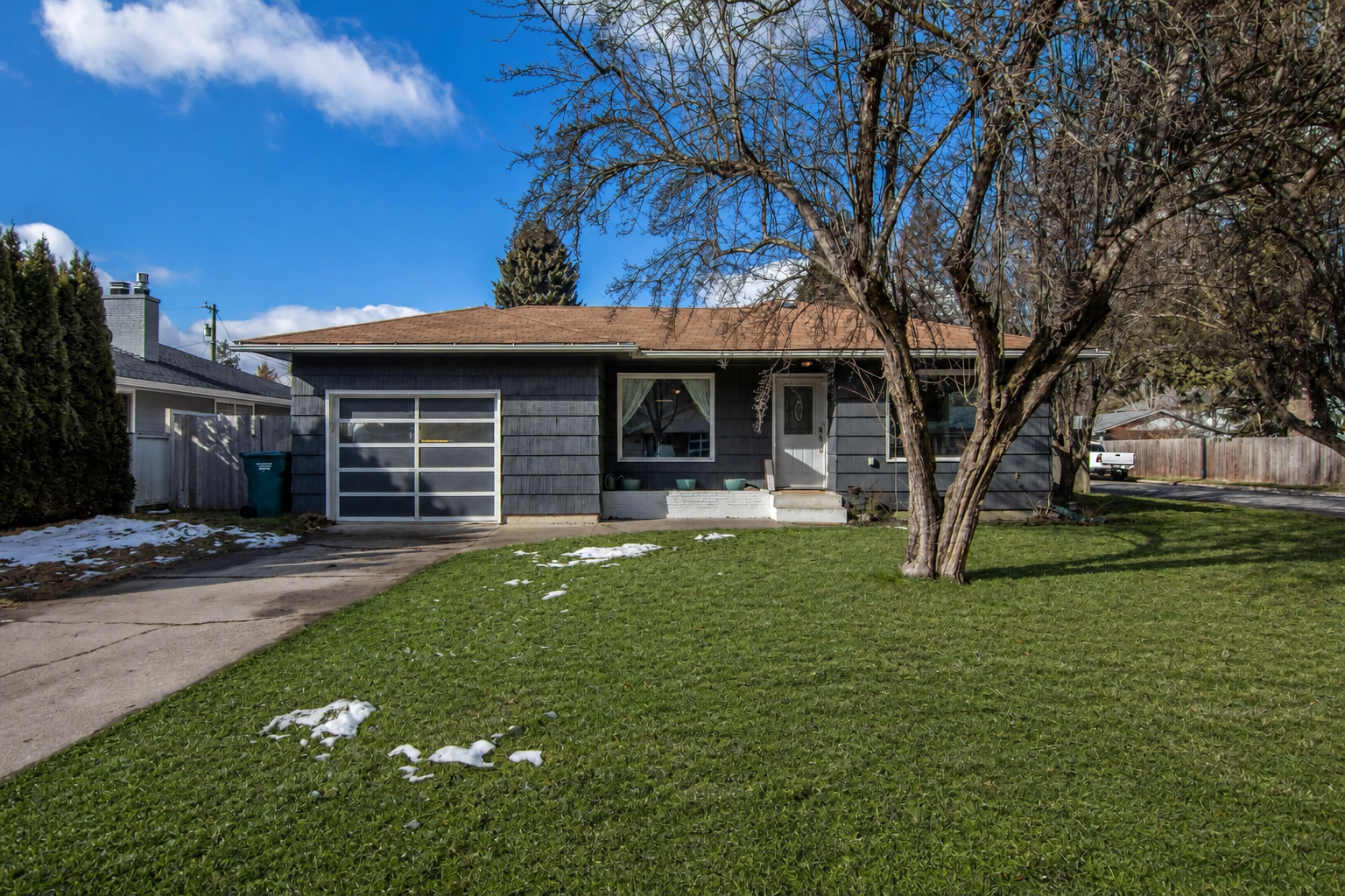 Same home with repaired healthy lawn generated with the production API