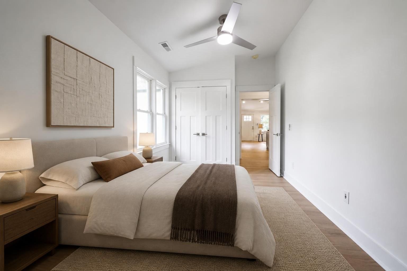 Bedroom shown as Warm Modern